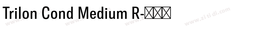 Trilon Cond Medium R字体转换